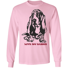 Load image into Gallery viewer, love my basset long sleeve Cotton T-Shirt
