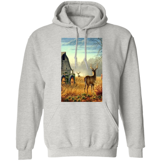 pullover hoodie - barn scene