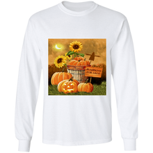 Load image into Gallery viewer, T-shirt - long sleeve - fall pumpkins
