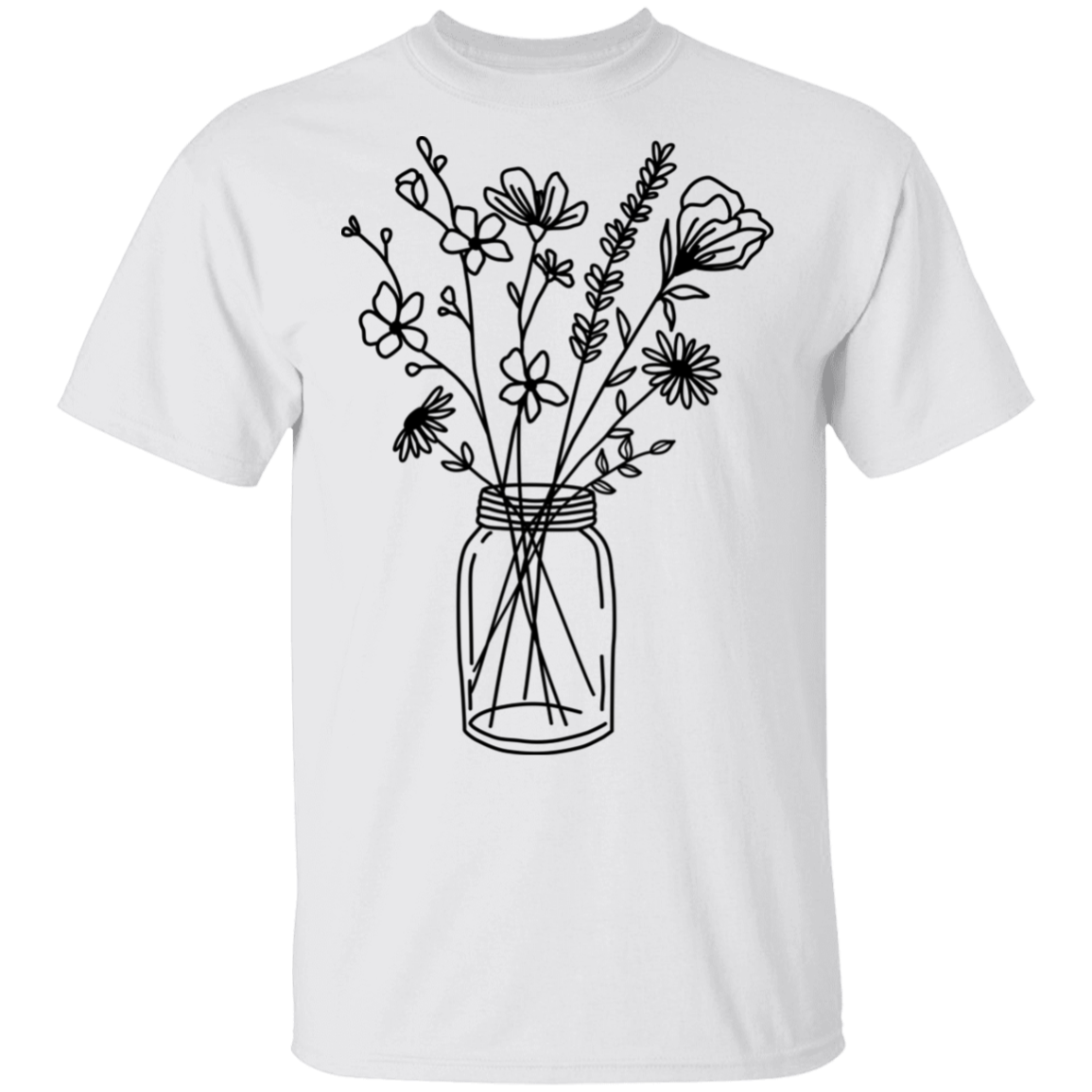 Wild flowers in mason jar T-Shirt