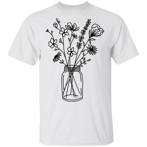 Wild flowers in mason jar T-Shirt