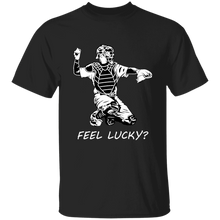 Load image into Gallery viewer, Baseball catcher - feel lucky  (w) - T-Shirt - youth
