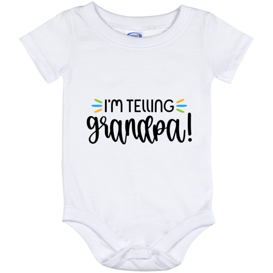 Telling Grandpa Baby Onesie 12 Month