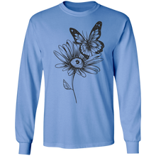 Load image into Gallery viewer, Wildflower and Butterfly long sleeve Cotton T-Shirt
