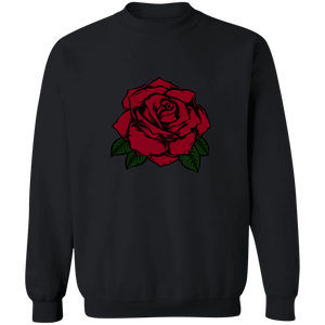 Rose Crewneck Pullover Sweatshirt