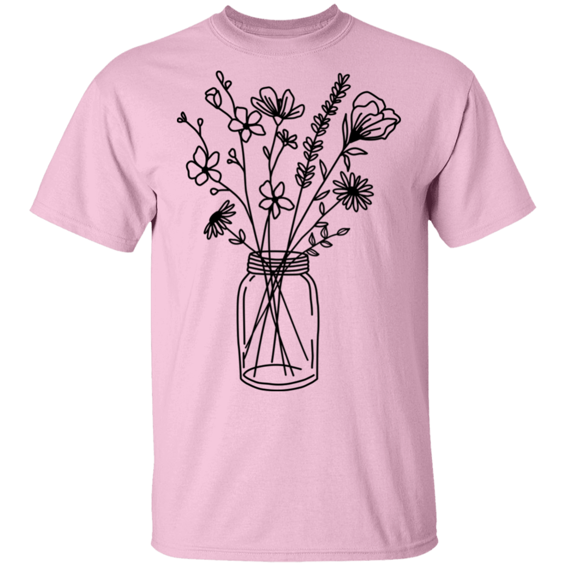 Wild flowers in mason jar T-Shirt