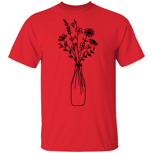 Wildflowers in milk jar T-Shirt