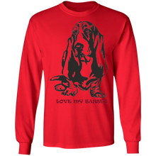 Load image into Gallery viewer, love my basset long sleeve Cotton T-Shirt
