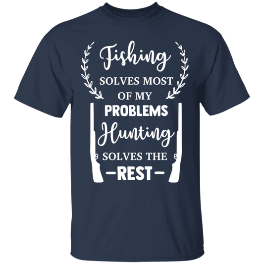 Fishing solves problems t-shirt