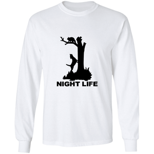 Night Life long sleeve Cotton T-Shirt