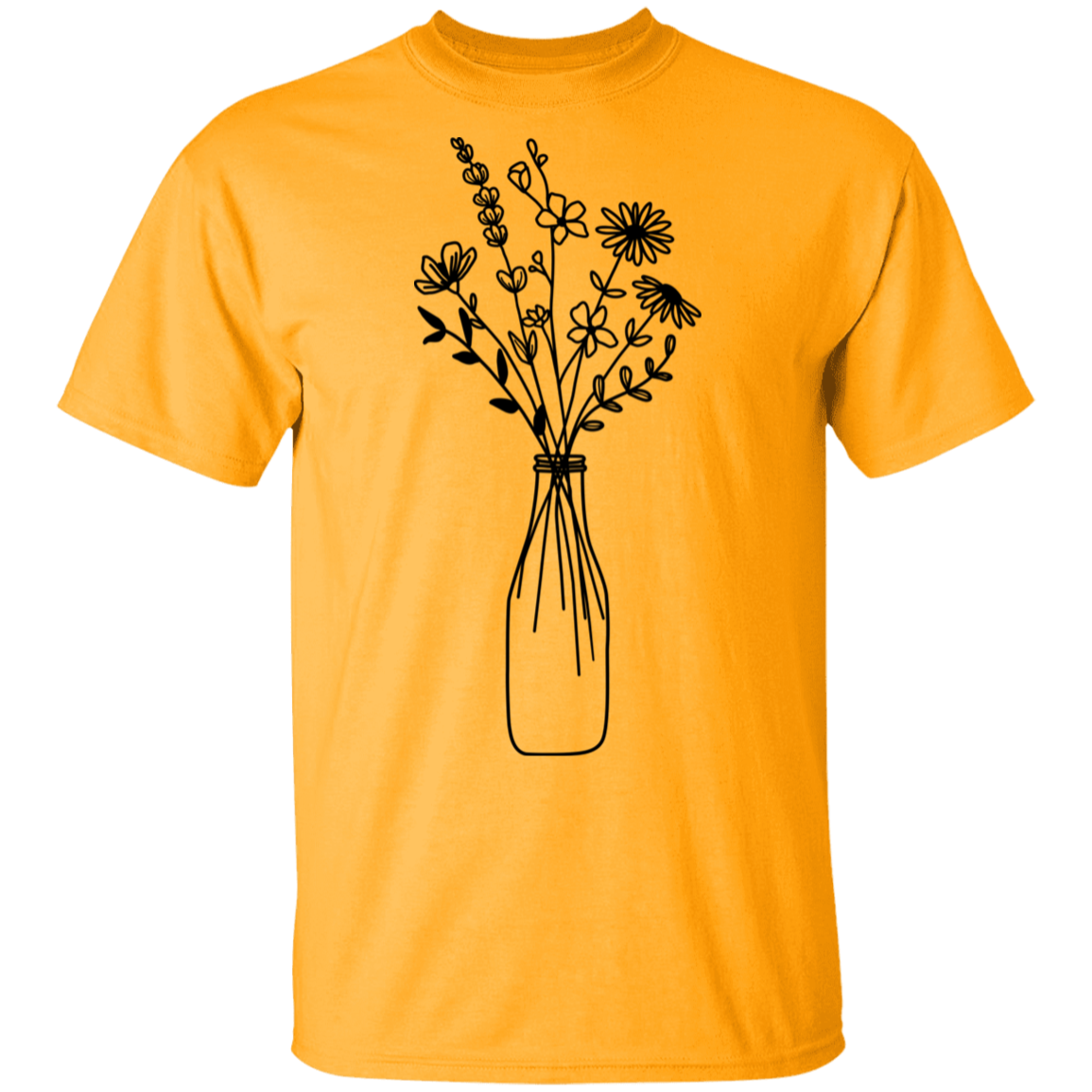 Wildflowers in milk jar T-Shirt