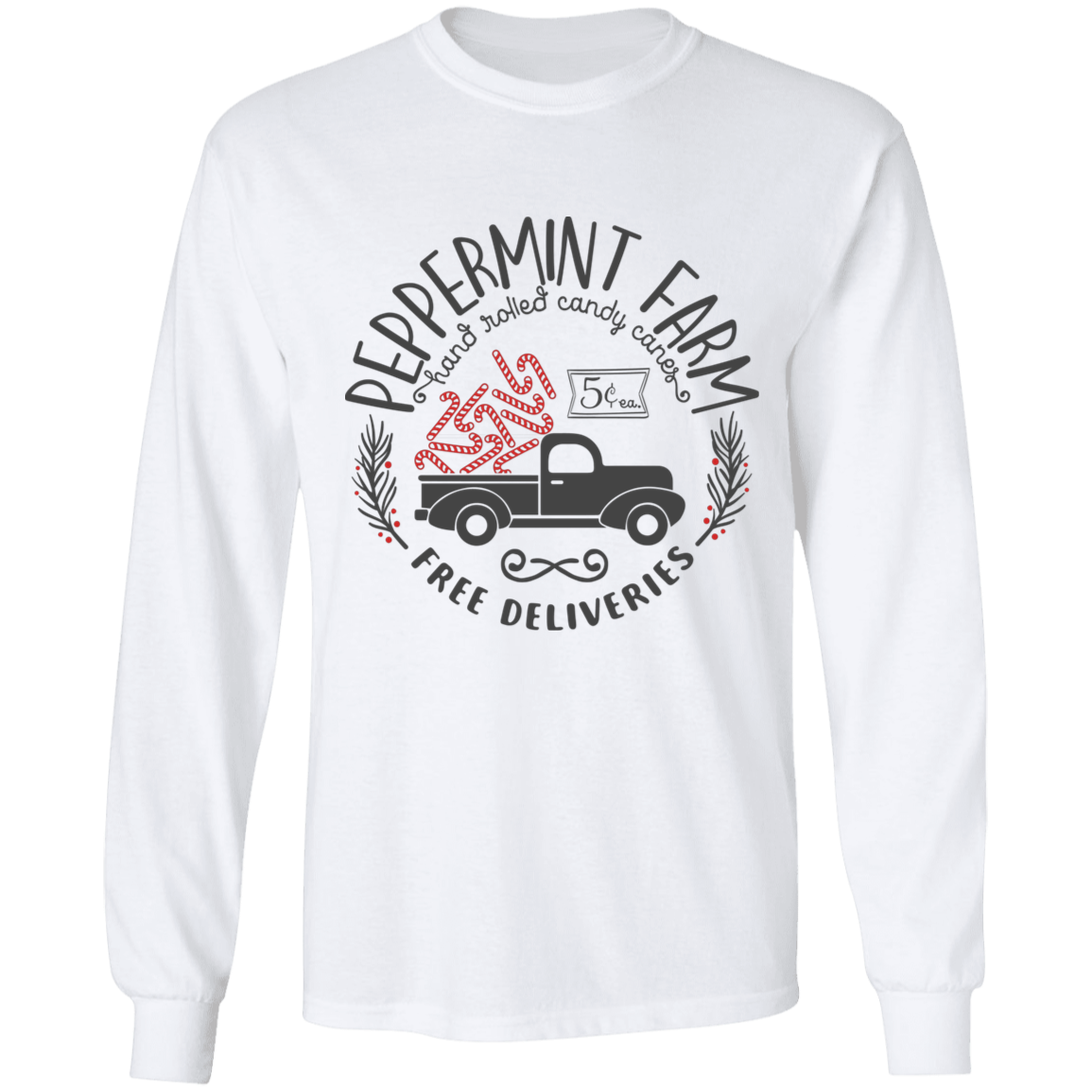 Peppermint farms long sleeve T-shirt