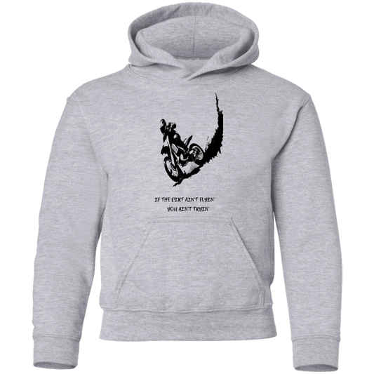 youth dirt flyin' pullover hoodie