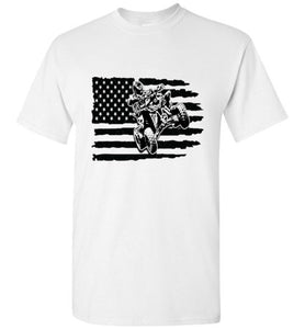 4-wheeler/flag2 adult and youth t-shirt