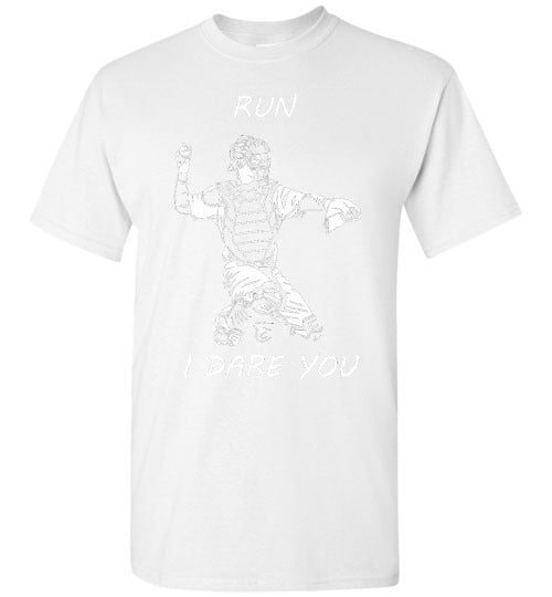 Baseball catcher - run - (w) T-shirt