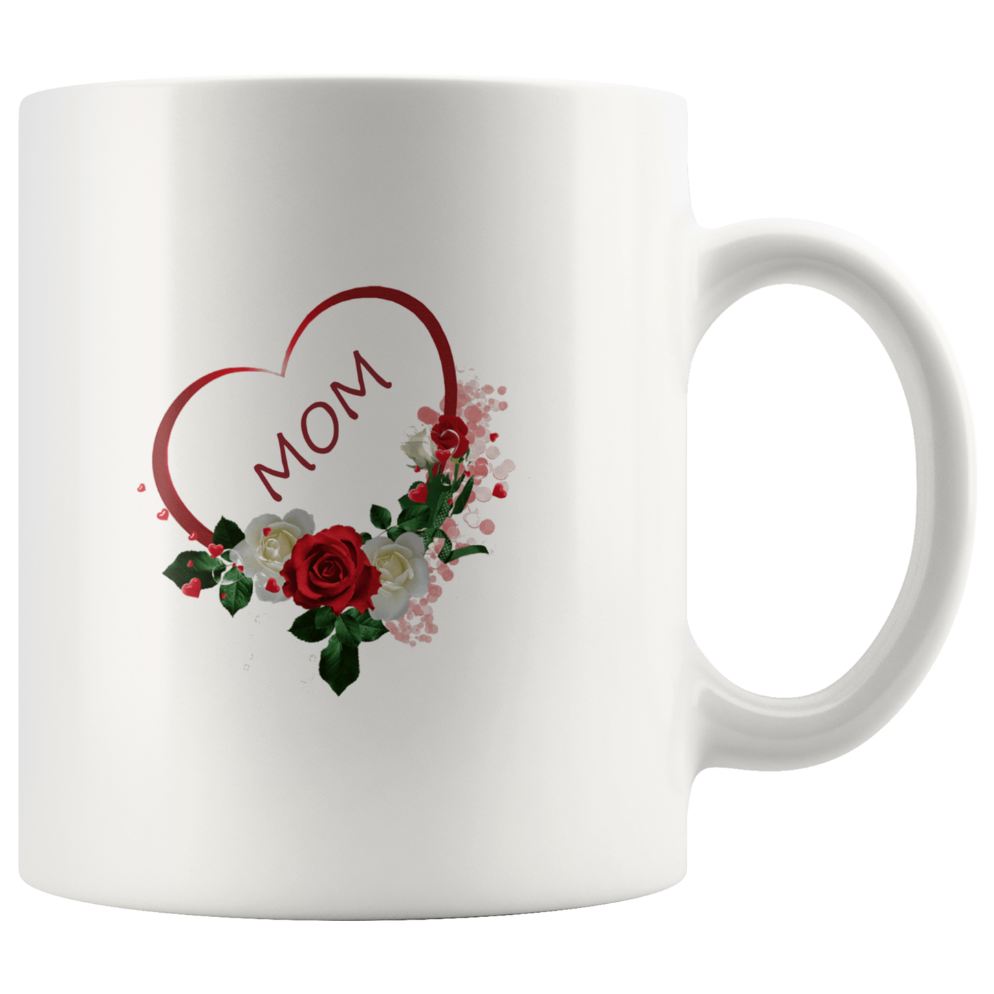 Mom Rose Heart Mug